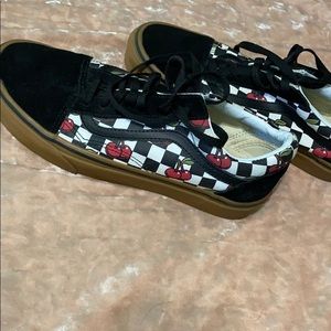 Checkered cherry Vans